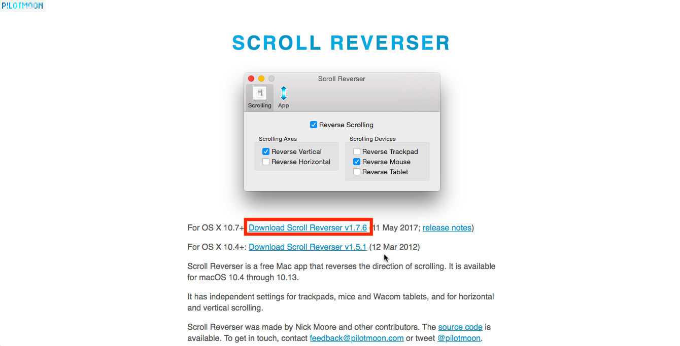 scroll reverser os x alternativeto.net